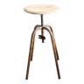 Vintage industrial stool, Metal and Wood