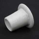 Porcelain inkwell with thick crown and curved bottom