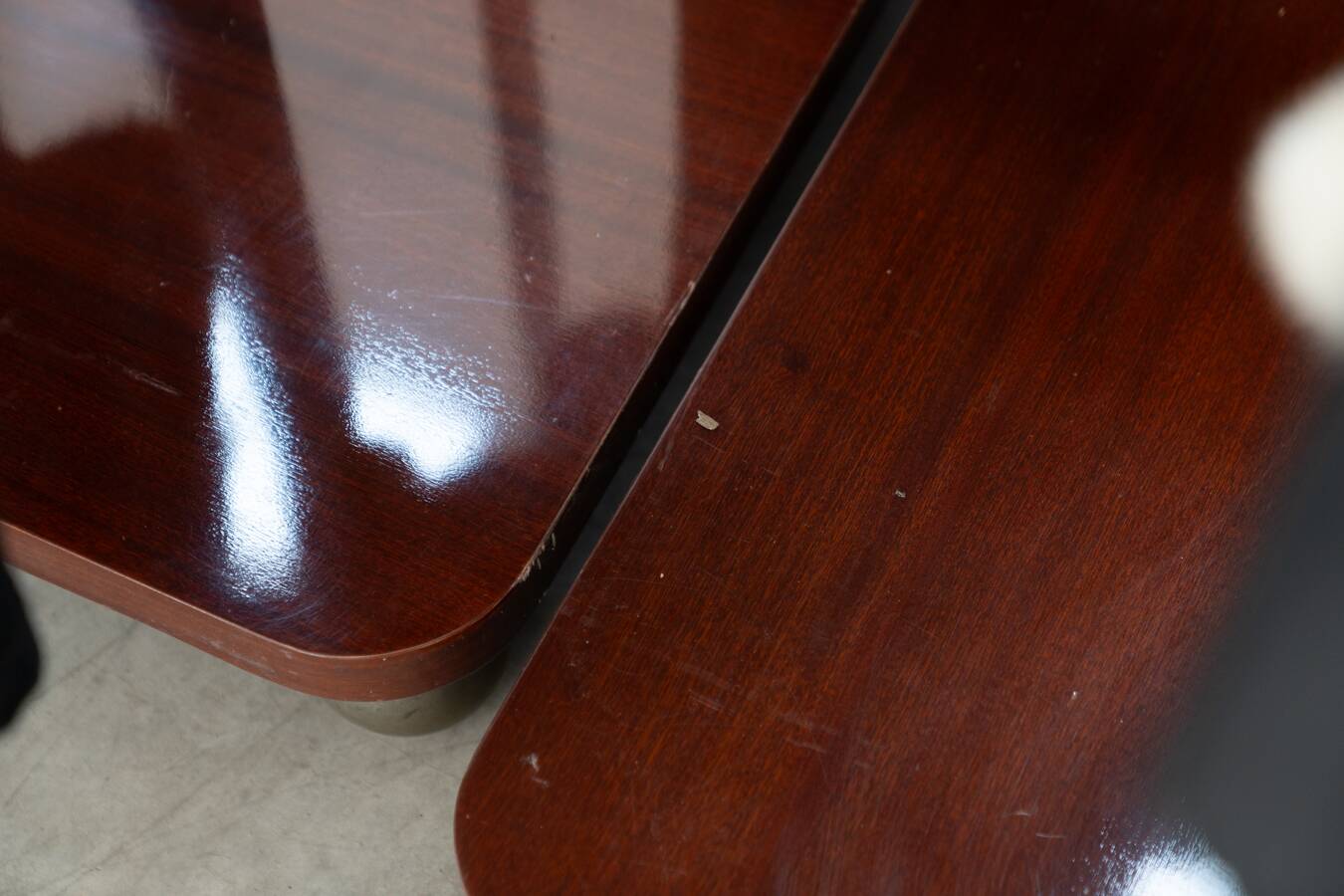 Wooden and brass coat rack, set of 4, 1970s