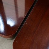 Wooden and brass coat rack, set of 4, 1970s