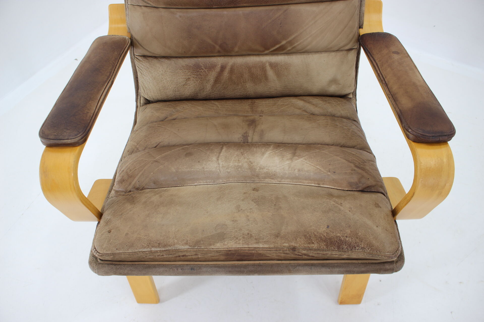 1970s Pair of Yngve Ekström "Contino" Leather Armachair,Sweden