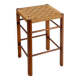 Mid-Century Wood and Rope Stool, 1960s - Seat height 50cm