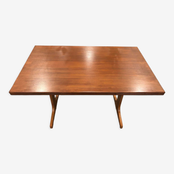 Table extensible scandinave en teck années 1970