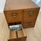 Vintage professional furniture, shannon unis france four-drawer filing cabinet for postcards