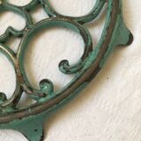 Dessous de plat en fonte vert doré