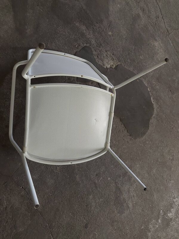 Fauteuil en métal de jardin vintage