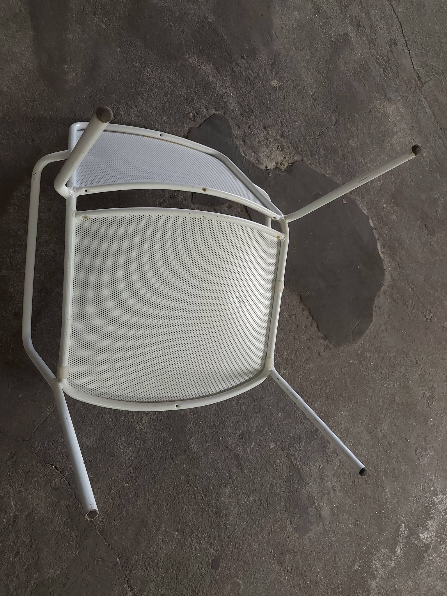 Fauteuil en métal de jardin vintage