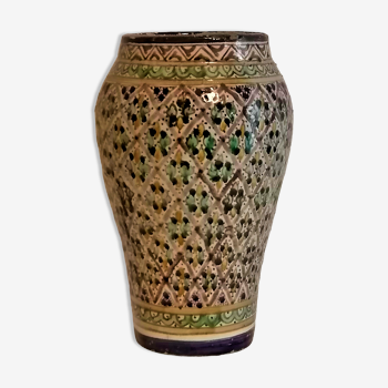 Tunisian vase mid-twentieth century. Nabeul. Signature.