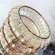 Vintage pendant lamp in electrified golden glass to nine