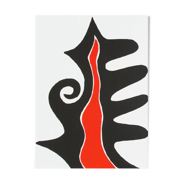Alexandre calder flamme intérieur lithograph 1973