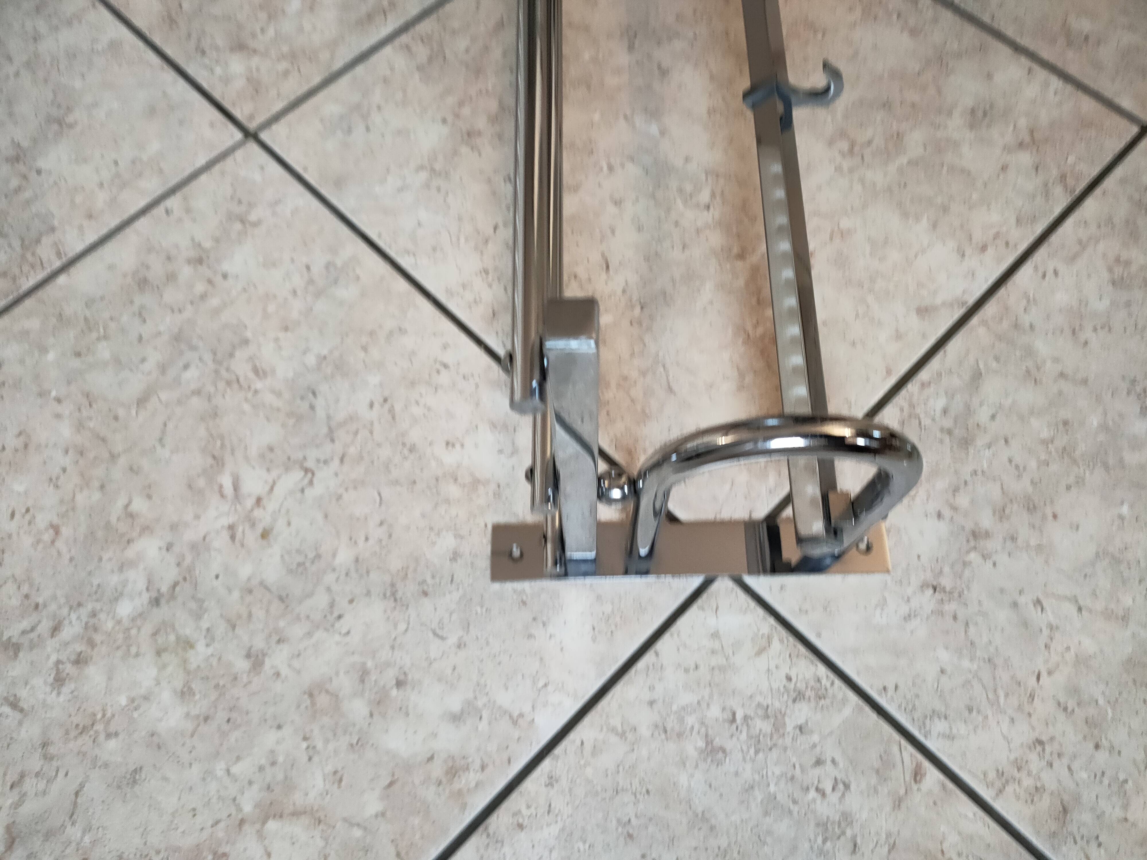 art deco coat rack in chrome metal