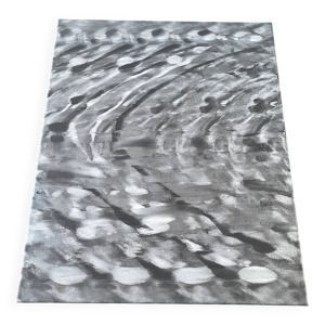 Tableau art abstrait - argent