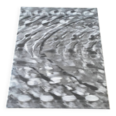 Abstract art painting in silver-grey tones "The circles in the Ô"