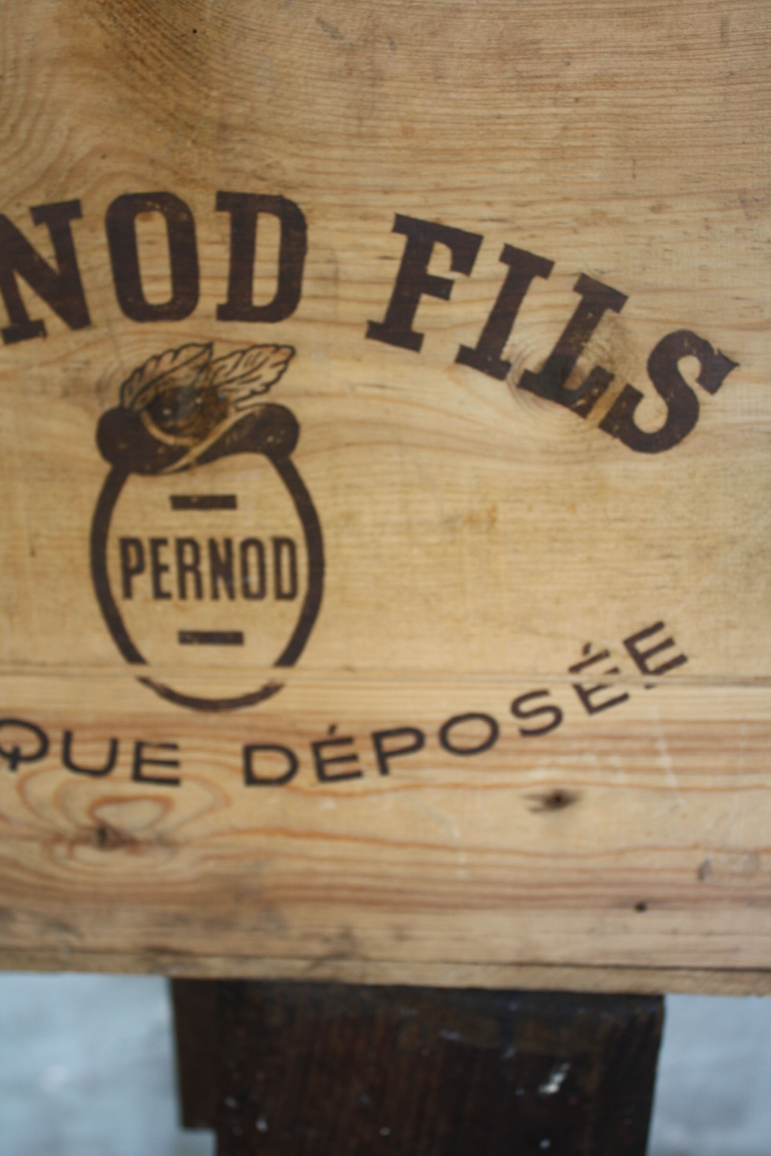 Pernod Fils wooden crate