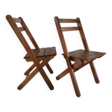 Folding chairs "by the wood fire"