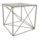 Rare metal and glass side table by Max Sauze, Isocele, France 1960's