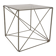 Rare metal and glass side table by Max Sauze, Isocele, France 1960's