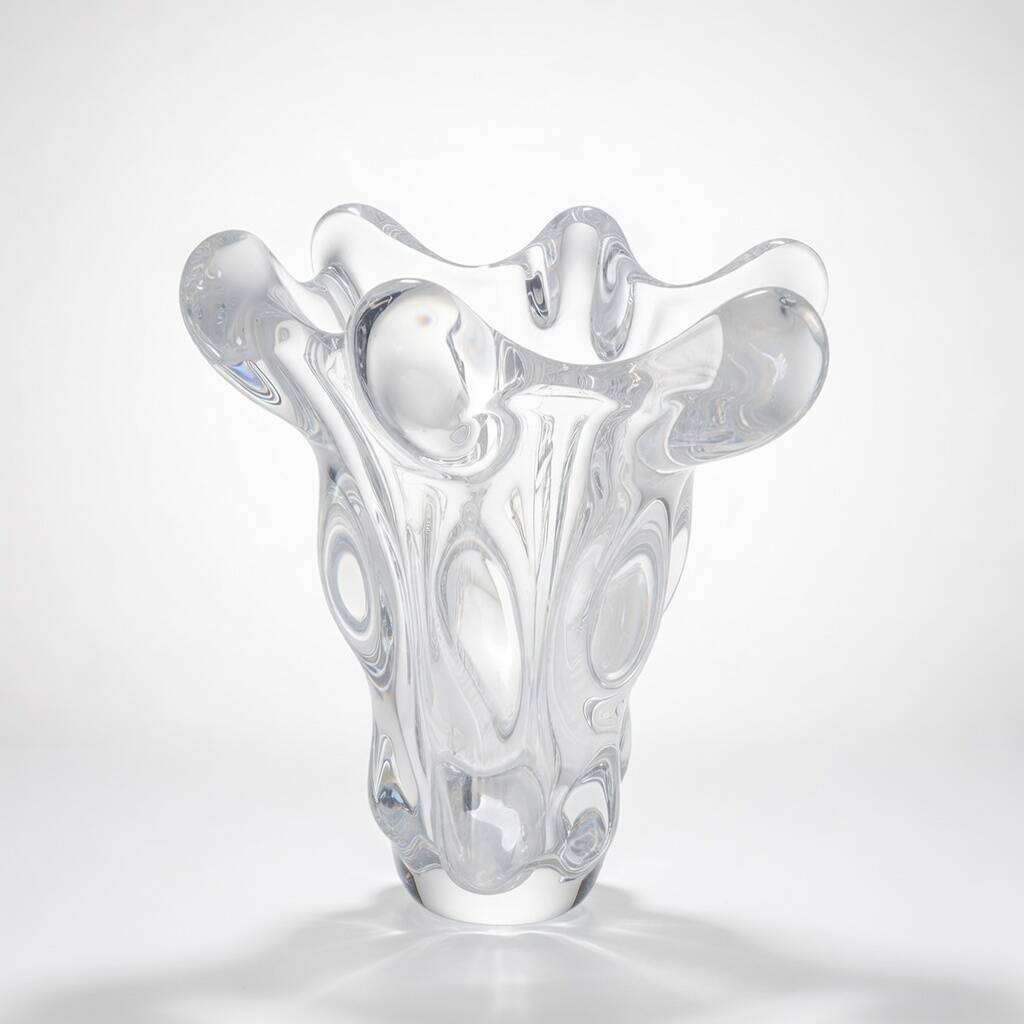 "Head of Giraffe" vase in Vannes Le Châtel crystal