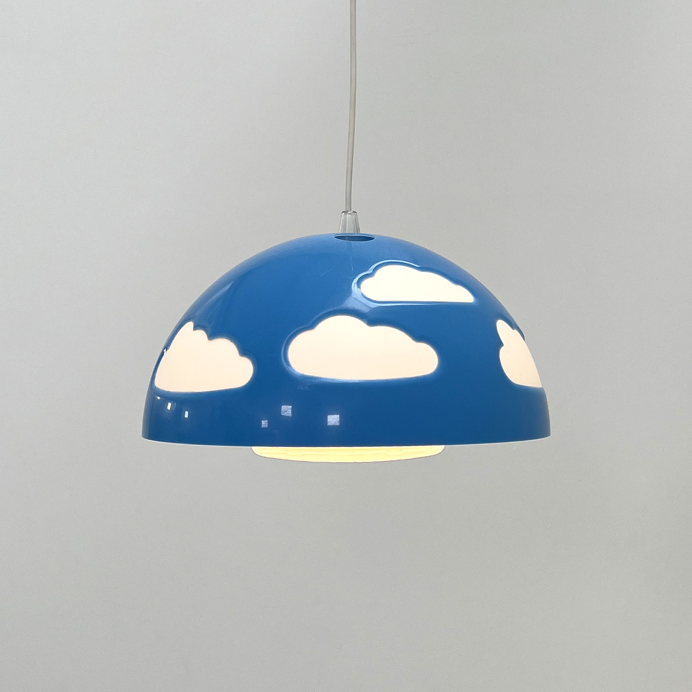 Cloud blue pendant lamp by Henrik Preutz for Ikea, 1990
