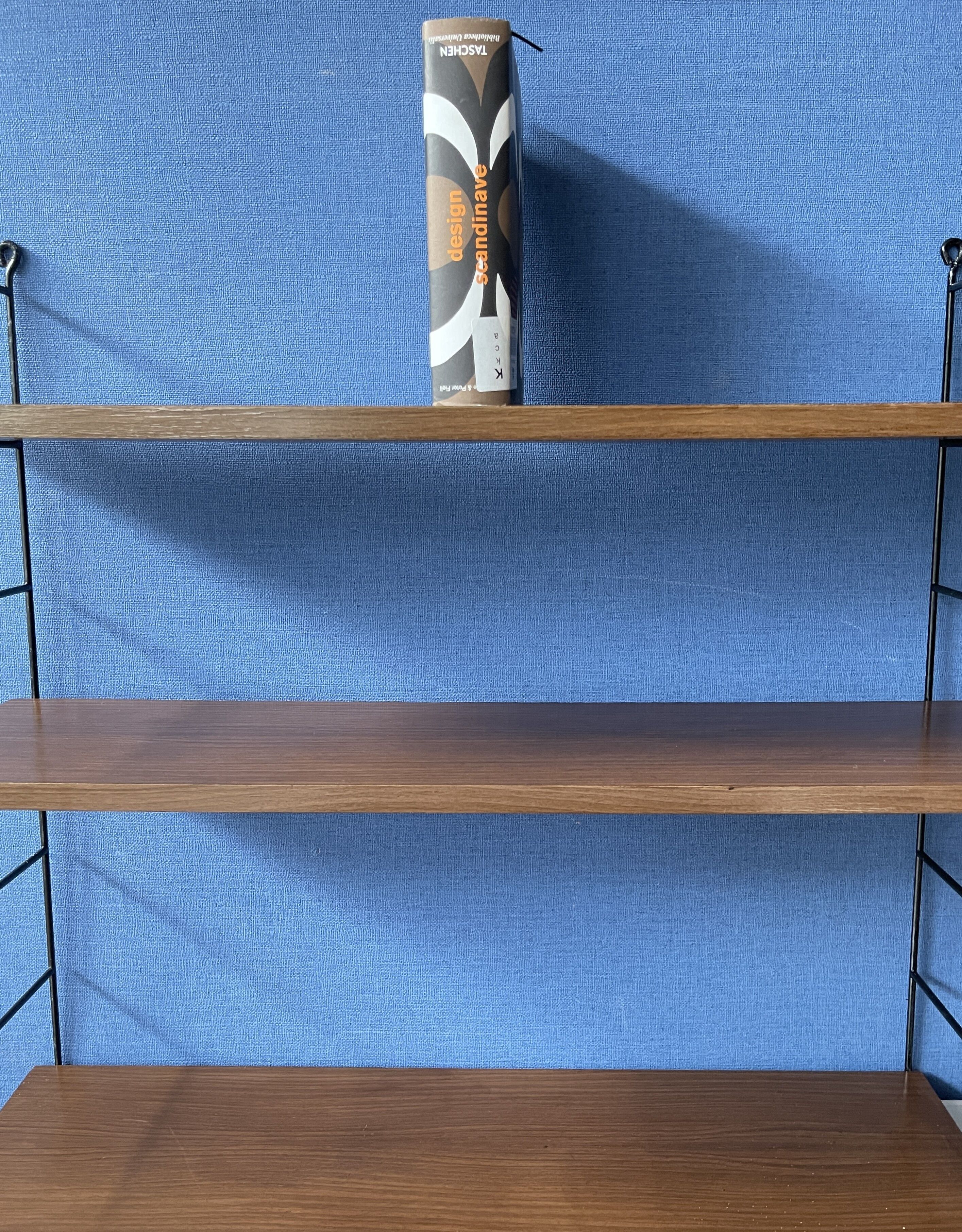 3 teak wall shelves, Nils Strinning 75 cm