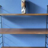 3 teak wall shelves, Nils Strinning 75 cm