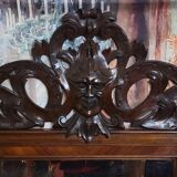 Very important carved wooden mirror, dating from the 19th century, Napoleonic III period.
