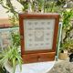 1950 vintage pharmacy or toilet cabinet in waxed wood