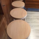 Suite of 4 Baumann stools in raw wood