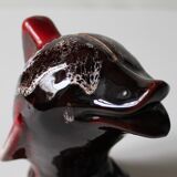 Vintage 'Vallauris' piggy bank dolphin