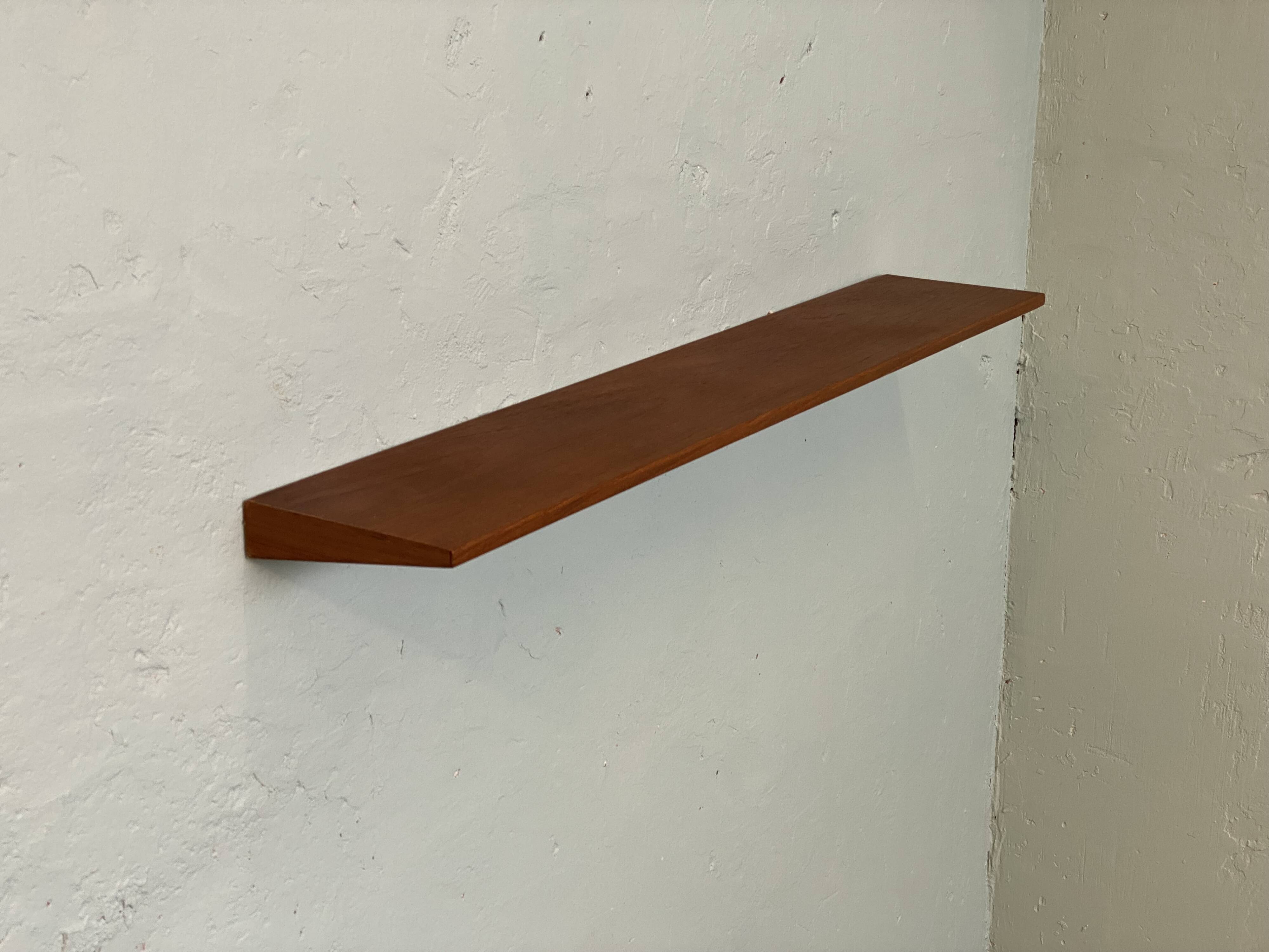 Vintage Scandinavian design teak wall shelves