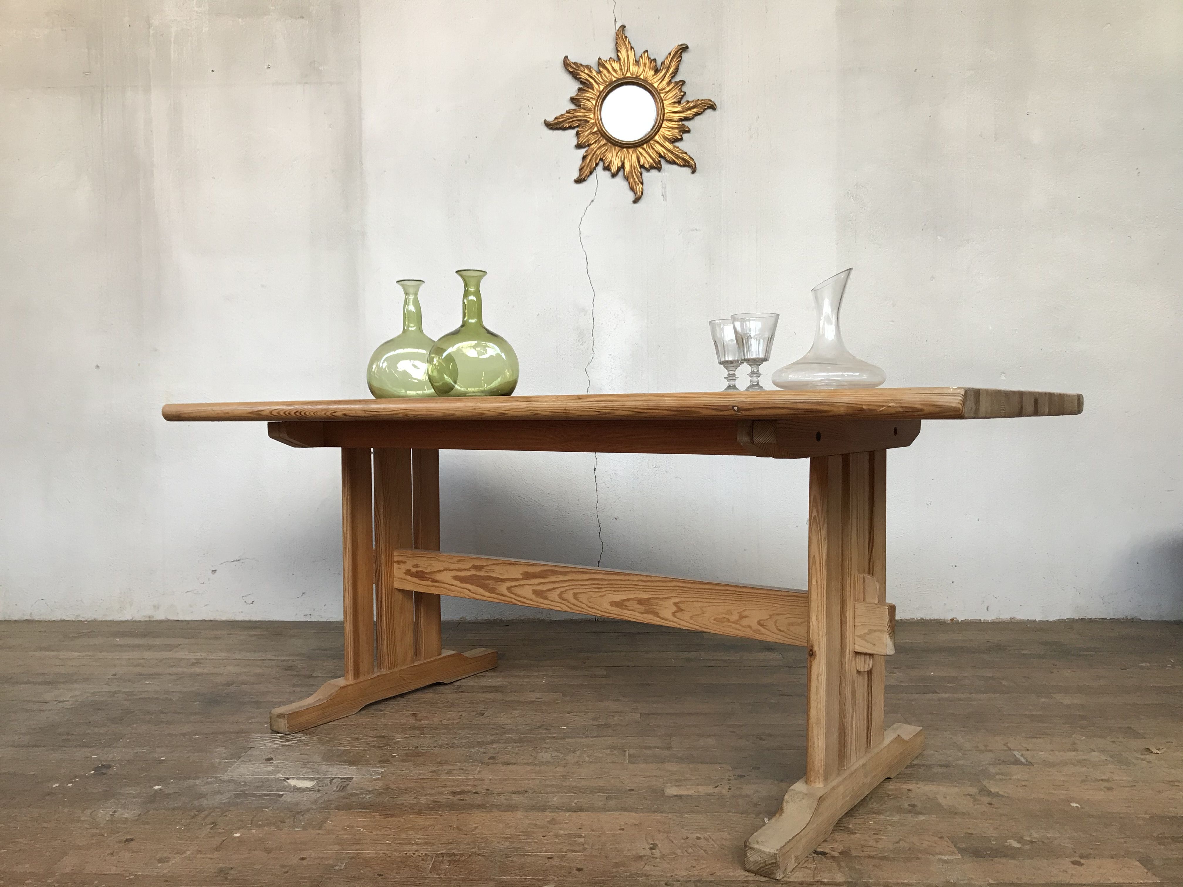 Set table and chairs pine 1950/1960