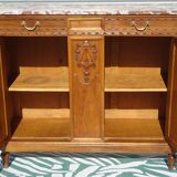 Art Deco buffet in walnut and marble