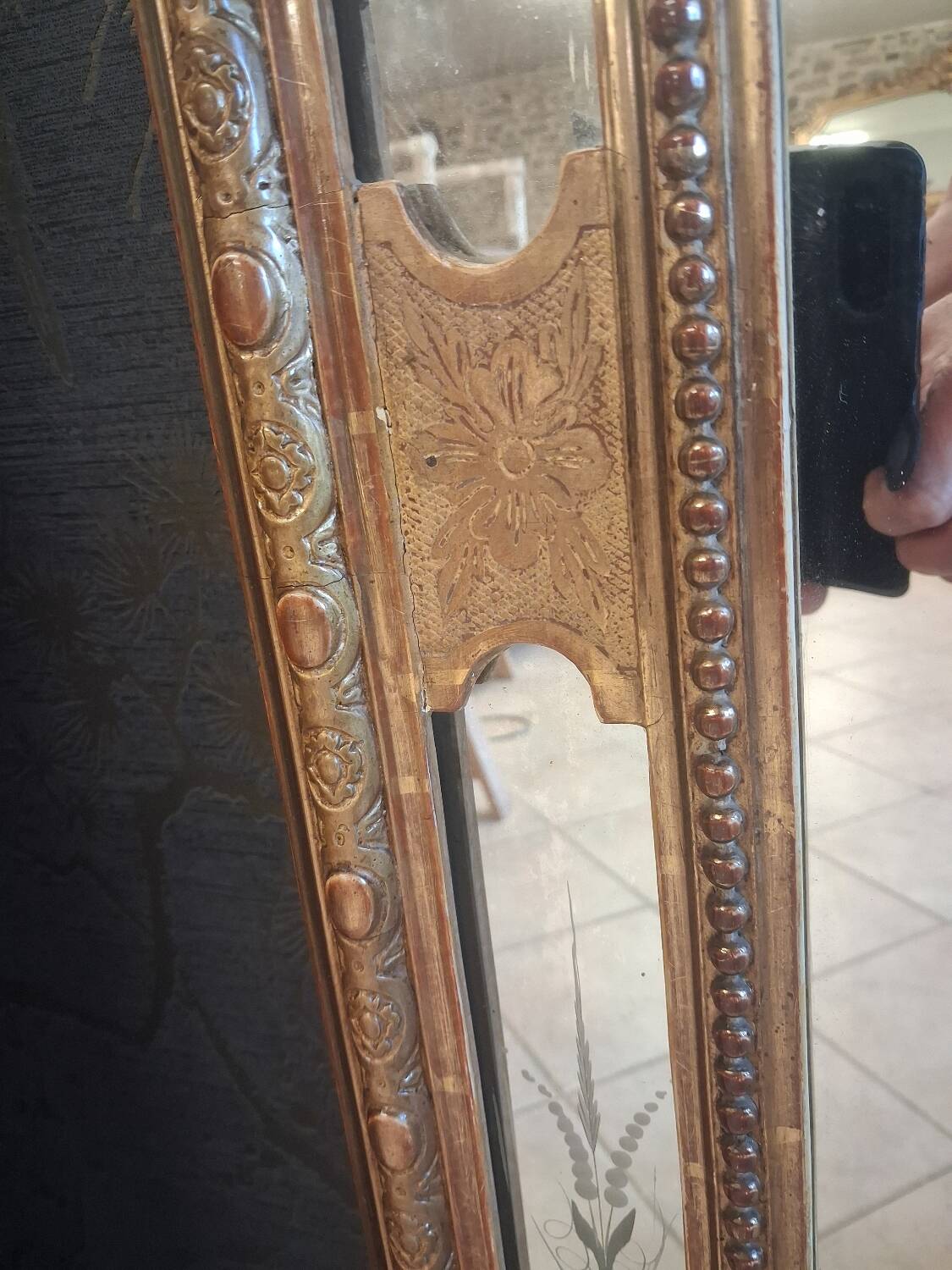 19th century Parecloses mirror 167 x 99