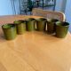 Mugs cups enameled stoneware 60s vintage