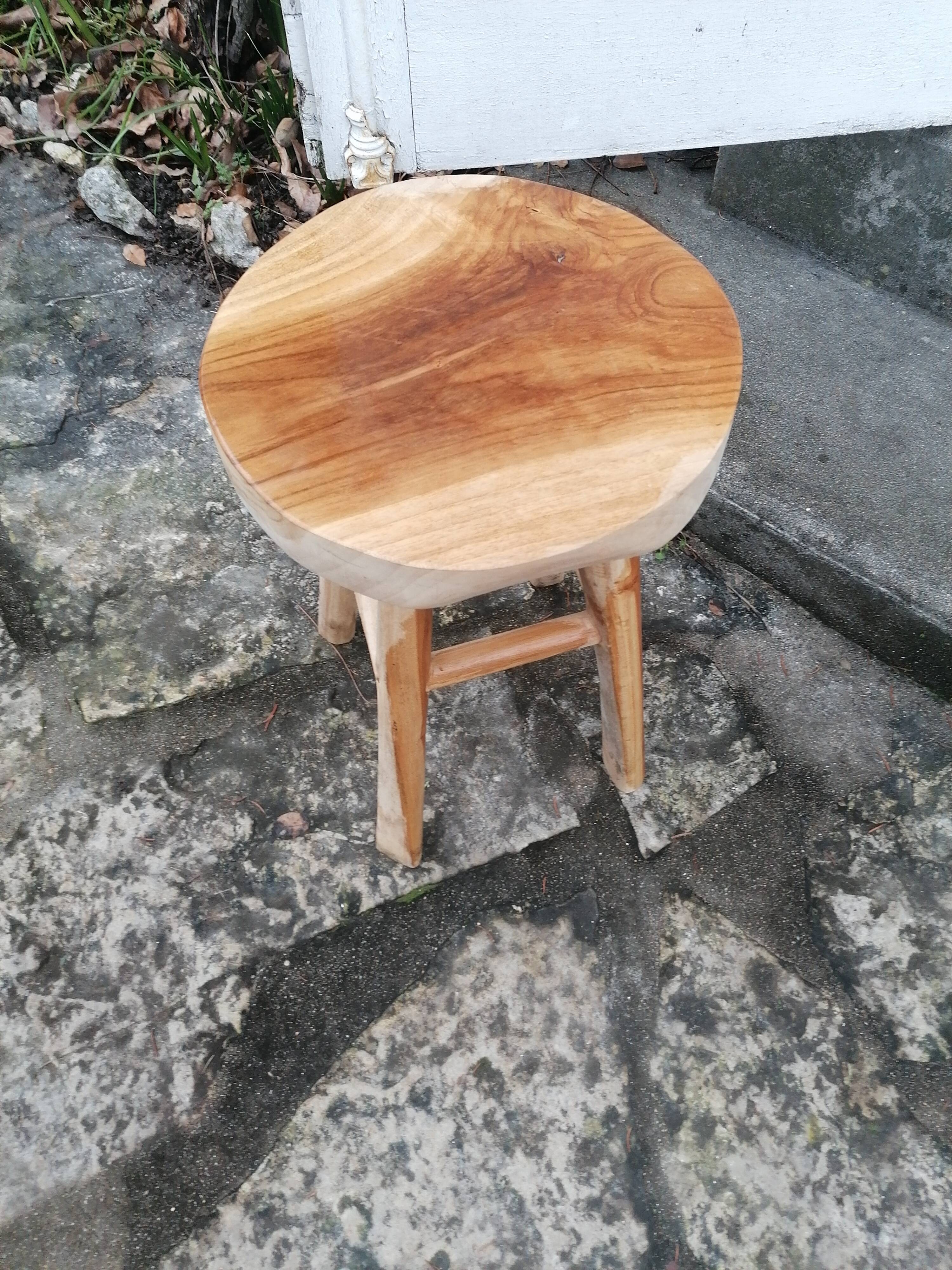 olive wood stool
