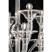 Luxury Transparent Murano Glass Chandelier – Modern Linear Design
