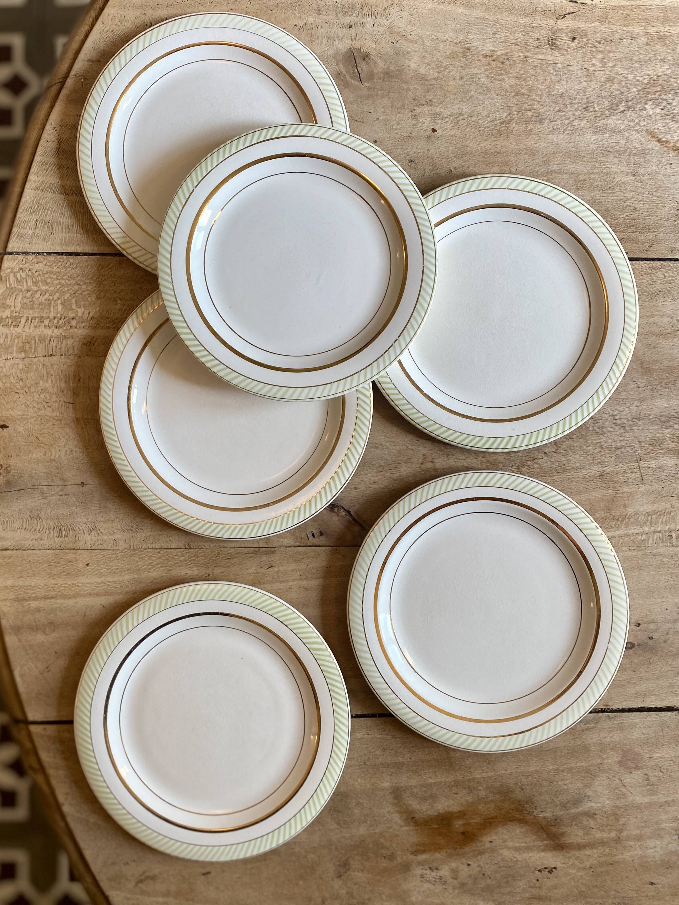 Set of 6 vintage dessert plates Arizona model by Salins
