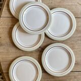 Set of 6 vintage dessert plates Arizona model by Salins