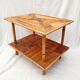 Table basse en marqueterie de rotin