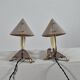 Pair of vintage brass wall or table lamps from the 1950s.