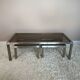 70s design brushed steel coffee table and nesting tables