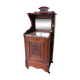 Bedside table, mahogany, marble top and mirror.