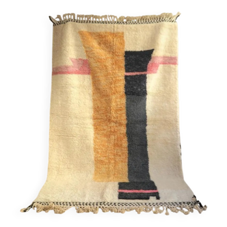 Traditional Berber rug in natural wool 2.5x1.5 m