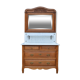 Art Nouveau dressing table dresser in carved oak, France, circa 1910