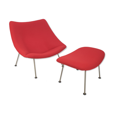 Fauteuil Oyster et ottoman par Pierre Paulin pour Artifort, années 1960