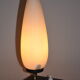 Opaline brass metal lamp 50s