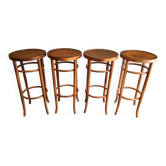 Set of 4 vintage bistro stools, 1970s