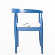 Vintage Flower Fabric & Blue Beech Armchair