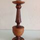 Pair of raw wood candlesticks