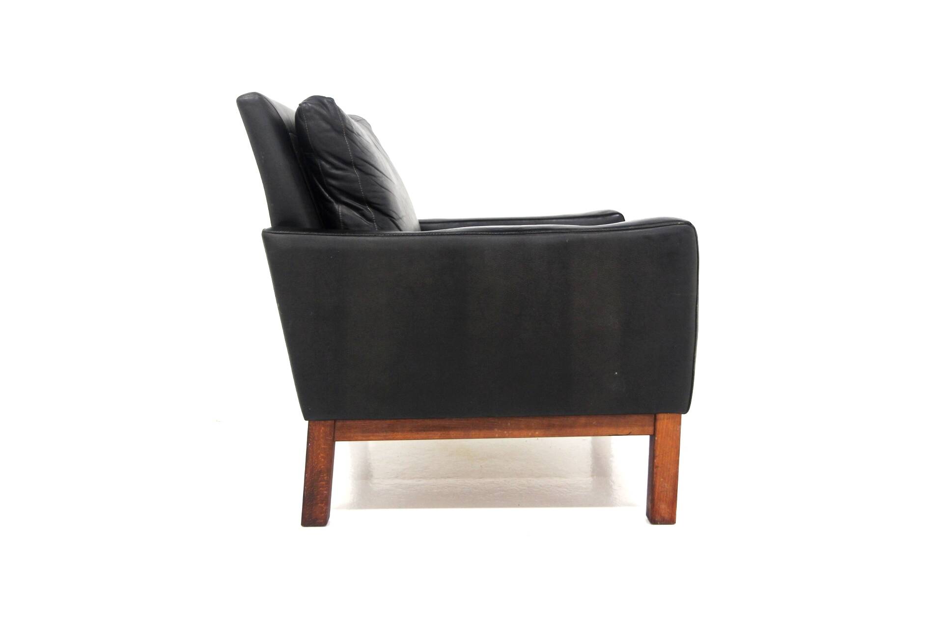 Scandinavian leather armchair, Sweden, 1960